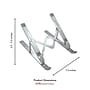 OTM Essentials 11.85" x 2.26" Aluminum Adjustable Laptop Stand, Silver (OB-A2E)~#|#~AC94E727-DEB7-43EE-AF00F788DA230D4D_sc7