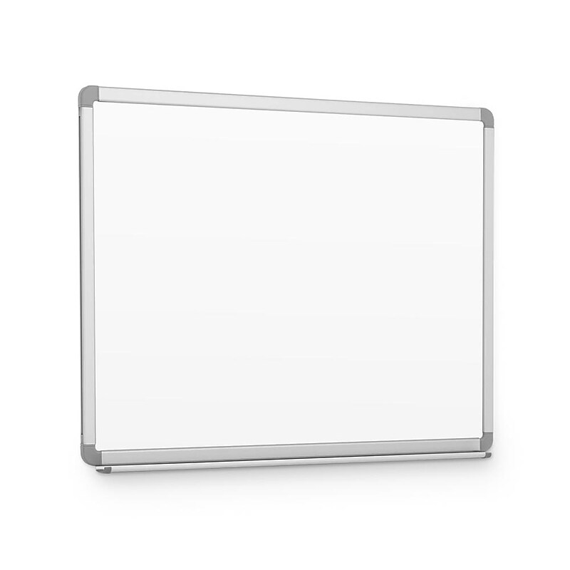 Luxor Magnetic Porcelain Dry-Erase Whiteboard, Aluminum Frame, 36"W x 24"H (DEWM001) image 1