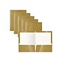 Better Office Glossy 2-Pocket Portfolio Folder, Metallic Gold, 25/Pack (80192-25PK)~#|#~AC981823-899B-4C15-BF3E8B1AEA8FEE49_sc7