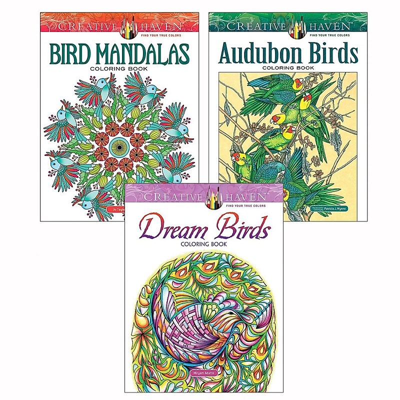 Creative Haven Dream Birds Adult Coloring Book, 31 Pages, 3/Set (20113) image 1