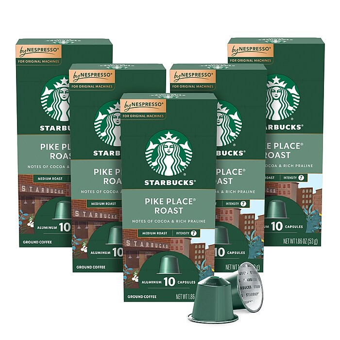 Starbucks Pike Place Roast Coffee Nespresso Original Capsules