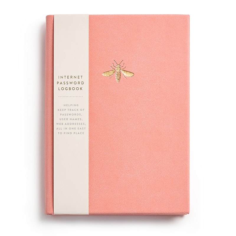 Eccolo Bee Hardcover Journal, 4" x 5.6", College Ruled, Coral, 80 Pages (ST973A) image 1