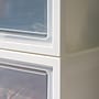 Iris Plastic Storage Bin With Sliding Door, White, 3/Pack (500057)~#|#~AC9DB460-BA54-4E5B-A20E9FC9F7367EF5_sc7