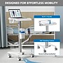 Mount-It! MedHub Mobile Medical Cart with Laptop Bar, Storage Accessories, and Locking Caster Wheels, White/Grey (MI-16029)~#|#~ACA04E03-D8BE-436A-90613C58B92D792E_sc7