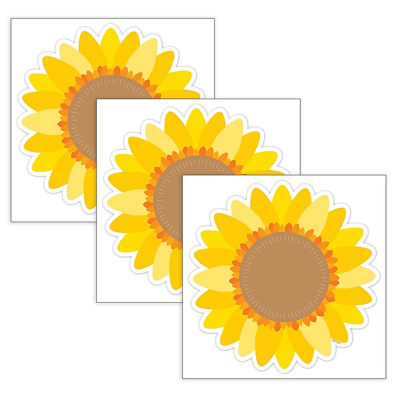 Creative Teaching Press Sunflower Designer Cut-Outs, 36/Pack, 3 Packs/Bundle (CTP10594-3) image 1