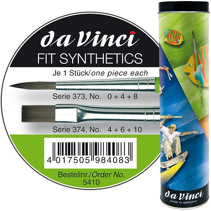 da Vinci FIT Synthetics Tempera Synthetic Bristle, Student Brush, 6/Pack (DVXVA54100) image 1
