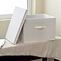 Household Essentials Large Stackable Folding Fabric Wide KD Storage Box With Lid, 12" x 18.5"x 15", 57.7 Qt., Cream (121-1)~#|#~ACAA93B0-033C-49BD-82B067D7798D0B2E_sc7