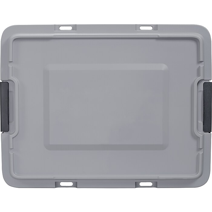 Hefty MAX Pro 72 Quart Storage Tote Gray, 6/Pack (7170HFTCOM52252