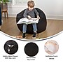 Flash Furniture Dillon Fabric Refillable Bean Bag Chair, Solid Black (DGBEANSMSLDBK)~#|#~ACBBE440-D8C6-4D53-AC80CAA8056C17B2_sc7