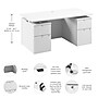 Bush Business Furniture Stratus 60"W Electric Rectangular Adjustable Standing Desk with Drawers and Panel, White (SUT011WH)~#|#~ACBE2EE7-90C2-47EF-9B9E849273376483_sc7