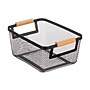 mDesign Metal Basket with Handles, Black/Natural (24353W)~#|#~ACBE77EA-7A1D-47FA-BB3BF22F3863BEF8_sc7