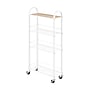 Whitmor 4-Shelf Metal Mobile Kitchen Cart with Lockable Wheels, White (6766-16327)~#|#~ACC6ED7C-208C-4BBB-B698F923A13773AF_sc7