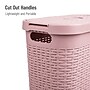 Mind Reader 10.57-Gallon Laundry Hamper with Lid, Plastic, Pink (40HAMP-PNK)~#|#~ACCC97F9-8A45-4A8F-B9C980C0A3214B3B_sc7