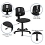 Flash Furniture Flash Fundamentals Armless Ergonomic Mesh Swivel Mid-Back Task Office Chair, Black (LF134BK)~#|#~ACCCAF18-650A-4743-A27BB566C1275E1F_sc7