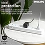 Philips 4-Outlet Surge Protector, 450J, Adapter-Spaced, 4 ft. Braided Cord, White (SPP3563W/37-T1)~#|#~ACCDC7C1-FCA4-4462-9F6001AEF9F96F07_sc7