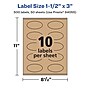 Avery Laser/Inkjet Oval Multipurpose Labels, 1.5" x 3", Kraft Brown, 500 Labels/Box ( 94055)~#|#~ACCE3121-802B-4395-B907E41AB4151F7E_sc7