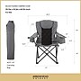 Arrowhead Outdoor Quad 6-Can Armrest Outdoor Chair, Granite Gray (TSRTKKS0316U)~#|#~ACCE3774-6BF9-48F4-BA992890BCD49F90_sc7