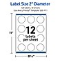 Avery Circle Multipurpose Labels, 2" Dia., White, 120/Pack (19479370494)~#|#~ACDD6D1F-B2AD-4026-9FF922082E447C79_sc7