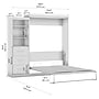 Bestar Nebula Queen Murphy Bed and Closet Organizer with Drawers (90W), White (25982-000017)~#|#~ACDFA6B5-D889-483C-90E610B02C992497_sc7