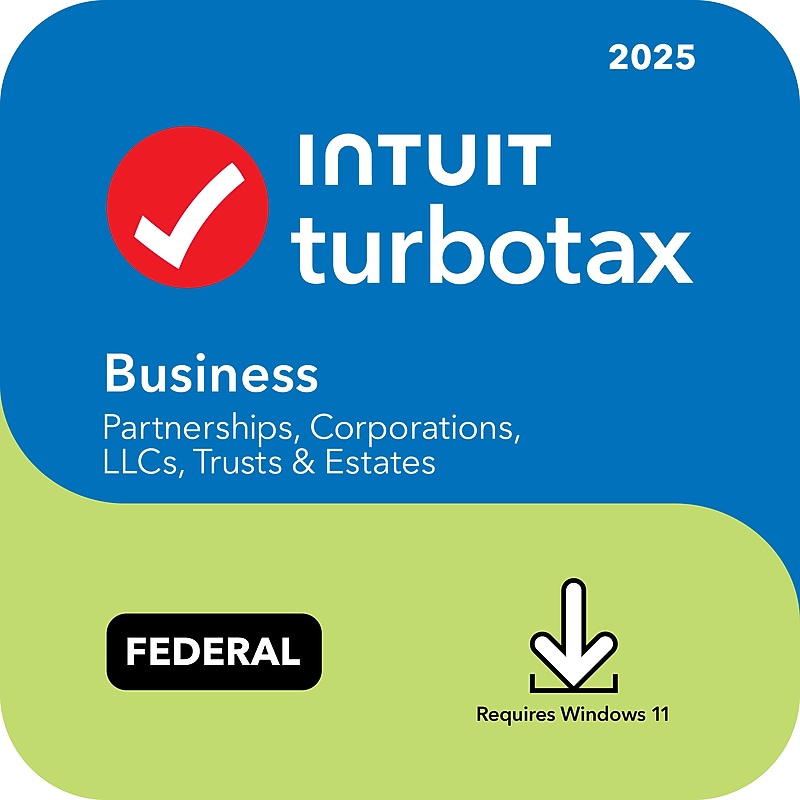 TurboTax Business 2025 Federal Only + E-file for 1 User, Windows 11, Download, INT940800V148 image 1