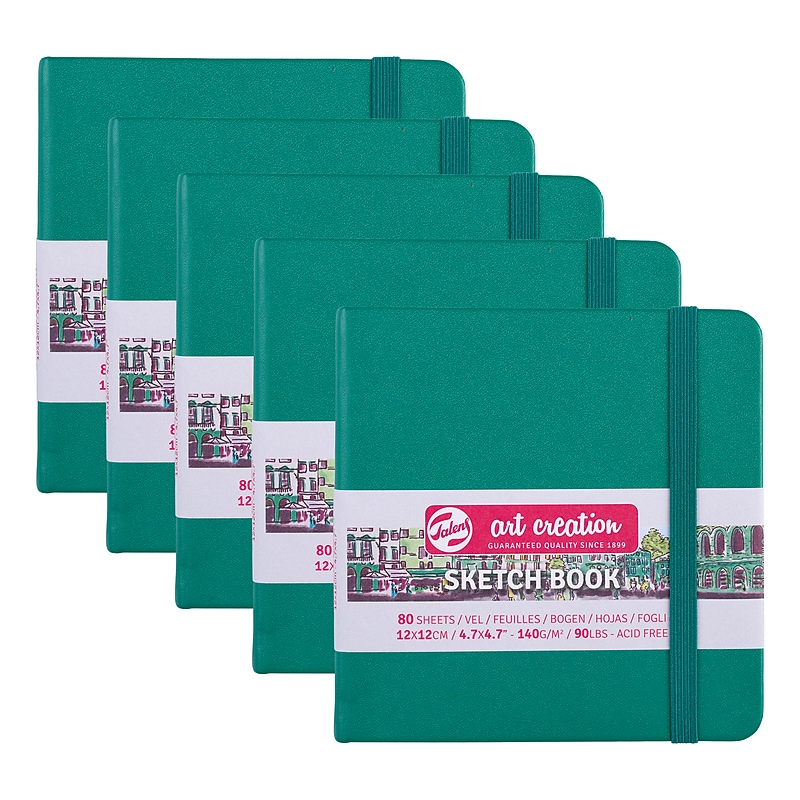 Talens Art Creation 4.7" x 4.7" Sketch Book, 80 Sheets/Book, 5/Bundle (TLN9314334M-5) image 1