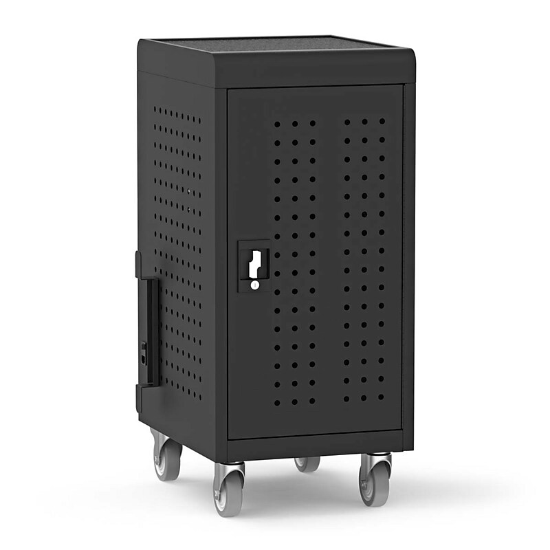 Luxor Lockable 24-Unit USB-C Secure Charging Cart, Black Powder-Coated Steel (CHMC001) image 1
