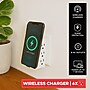 RAYOVAC 6-Outlet Surge Protector Wall Tap with Wireless Charging Phone Holder, 540 Joules, White (SS-Q615)~#|#~ACEACCB7-CC70-40C5-9D067B9ECA35F0DE_sc7
