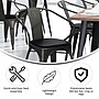 Flash Furniture Luna Indoor-Outdoor Chair with Arms, Black with Black Seat (CH31270BKPL1B)~#|#~ACEAFCC5-2B07-49FD-8A2FB0072B5AB194_sc7