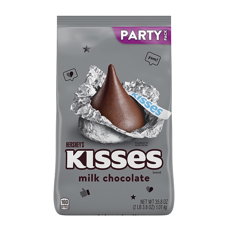 HERSHEY'S KISSES Milk Chocolate Pieces, 35.8 oz. (HEC13480) image 1