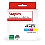Staples Remanufactured Tri-Color High Yield Ink Cartridge Replacement for HP 63XL (TRF6U63AN/STF6U63AN)~#|#~ACFC5E3B-195D-49EA-A00CF743DB3FF90D_sc7