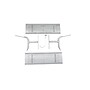 Alpine Industries 4' Galvanized Steel Park Bench with Curved Intermediate Armrest, Silver (ALP4250-4)~#|#~ACFFD1BB-B4B8-43D1-B1034F4309A852E3_sc7