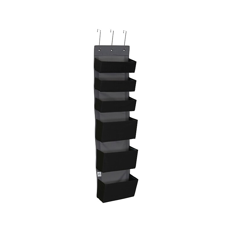 Household Essentials 53.5" x 14.5" 6-Pocket Organizer, Black (2171-1) image 1