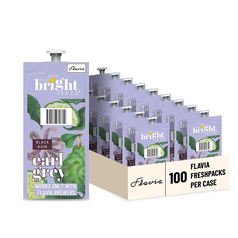 The Bright Tea Co. Earl Grey Black Tea, Flavia Freshpacks, 100/Carton (B506) image 1