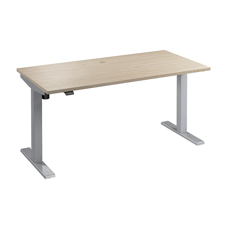 Bush Business Furniture Move 40 Series 60"W Electric Adjustable Standing Desk, Natural Elm/Cool Gray Metallic (M4S6030NESK) image 1