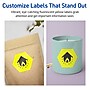 Avery Hexagon Laser/Inkjet Multipurpose Labels, 2-1/2" x 2-57/64", Neon Yellow (60/Pack)~#|#~AD070CFB-E037-424B-B7FB2284DBDDF9A8_sc7
