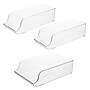 iDESIGN Small Stackable Plastic Storage Bin, Clear, 3/Pack (07081CO)~#|#~AD0AA9D0-84C9-4504-BADB8CA645CCC939_sc7