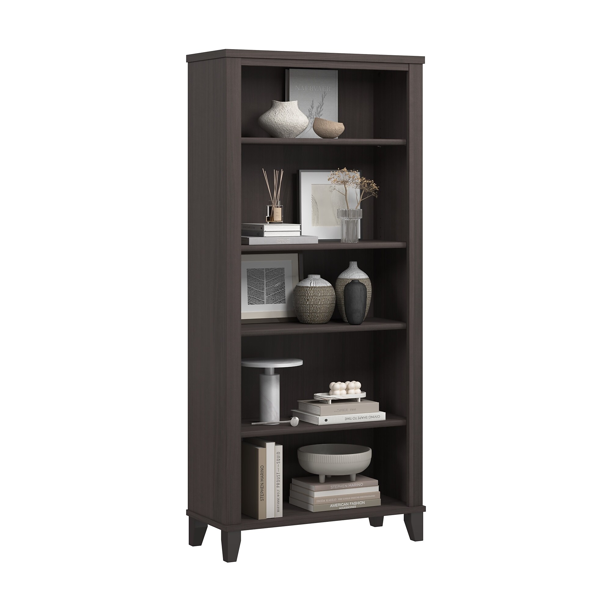 Bush Home Somerset Tall 5 Shelf Bookcase, Storm Gray (WC81565) Sansujyuku sansujyuku.com