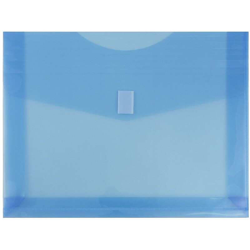 JAM Paper Premium Plastic Document File, Letter, Blue, 3/Pack (218V2BUX3) image 1