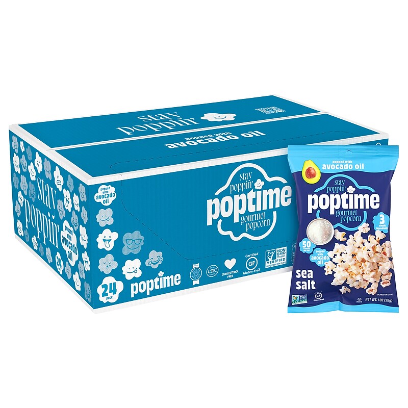 Poptime Avo Sea Salt Popcorn, 1 oz., 24/Pack (220-02882) image 1