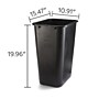 Coastwide Professional™ Indoor Trash Can Without Lid, Black Soft Molded Plastic, 10.25 Gallon (CW56433)~#|#~AD141074-A13D-4327-93C87883CDFEA7D7_sc7