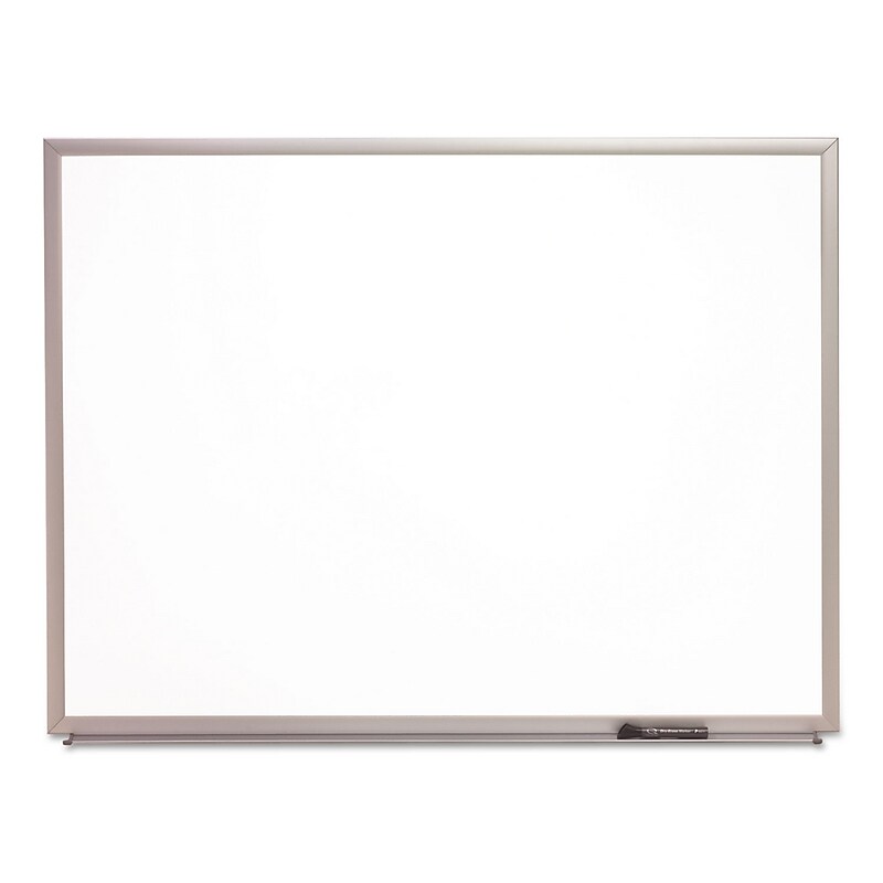 AbilityOne SKILCRAFT Magnetic Steel Dry Erase Whiteboard, Aluminum Frame, 4' x 3' (7110-01-651-1299) image 1