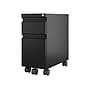 Hirsh 2-Drawer Mobile Vertical File Cabinet, Letter/Legal Size, Lockable, 21.75"H x 10"W x 19.88"D, Black (22651)~#|#~AD18B0D9-3255-484E-8F44B97BC65EA4A2_sc7