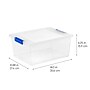 Iris 12 Quart Clip Box with Lid, Plastic, Clear, 4/Pack (554412)~#|#~AD1C6DE5-C705-4835-9ED4176354AA5E7A_sc7