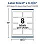 Avery Laser/Inkjet Rectangle Waterproof Multipurpose Labels, 3.75"  x 2", White, 400/Box (94240)~#|#~AD1CF0EF-29E4-4601-82D1242D6B54358A_sc7