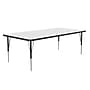 Correll Rectangular Activity Table Set, 72" x 36", Height Adjustable, Frosty White (AP1-A3672DEREC-80-09-09-8-18)~#|#~AD216E91-61D6-41A0-95715B48C6A4E38C_sc7