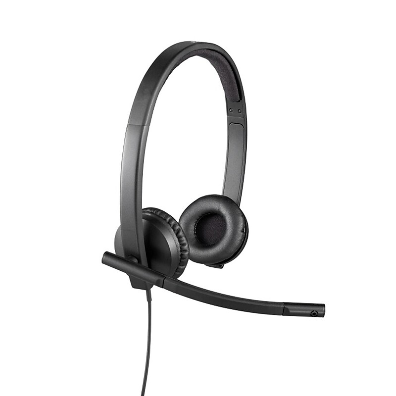 Logitech H570e Noise Canceling Stereo Computer Headset, USB-A, MS Certified (981-001428) image 1