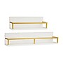 Mind Reader 2 Metal Floating Shelves, 4" x 4" x 18", White/Gold (MDG2SH-WHT)~#|#~AD2B307A-0070-48C3-94A9974AD27C90A0_sc7