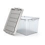 Staples 20 Qt. Latch Lid Storage Bin, Clear (270018/250296)~#|#~AD307EB0-9261-44A8-94F613B9114541BE_sc7