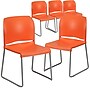 Flash Furniture HERCULES Series Plastic Contoured Stacking Chair, Orange, 5/Pack (5RUT238AOR)~#|#~AD425824-7772-4BE6-A072EBA99061B051_sc7