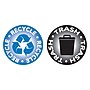 Cosco RECYCLE and TRASH Indoor/Outdoor Sign Decals, 4" Diameter, Blue/Black, 2/Pack (098594)~#|#~AD4D39A1-D942-4FB9-ADFC060B09B520D4_sc7